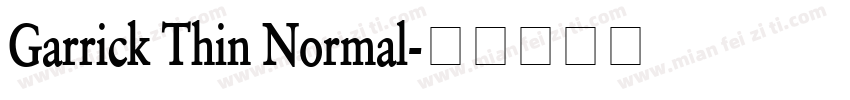 Garrick Thin Normal字体转换